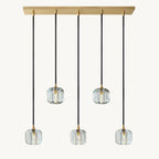Cubice Clear/Amber Crystal Dining Room Chandelier 36"/54"/72"
