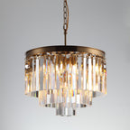 1920s Odeon Crystal Multi-Tier Round Chandelier 20"/32"/44"