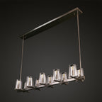 Pauillac Island Linear Chandelier Clear Glass 49"/60"