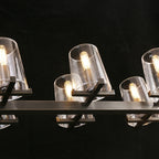 Pauillac Island Linear Chandelier Clear Glass 49"/60"