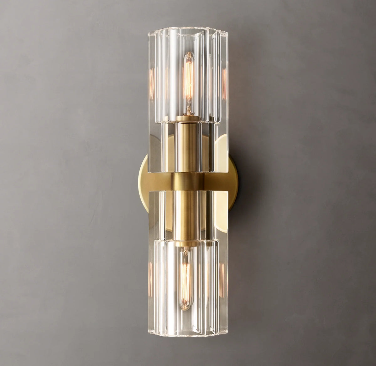 Arcachon Brass Double-Head Wall Sconce