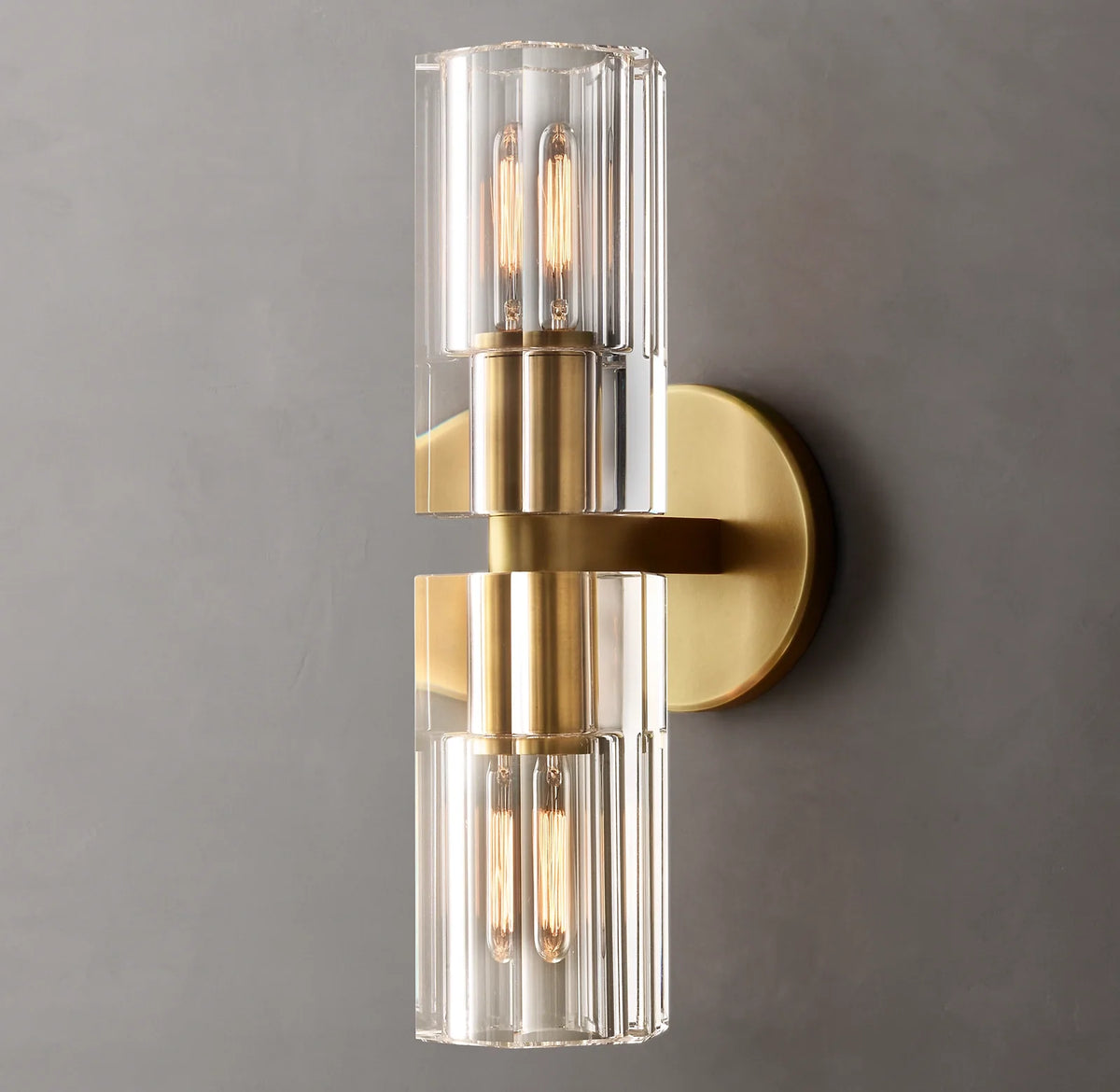 Arcachon Brass Double-Head Wall Sconce