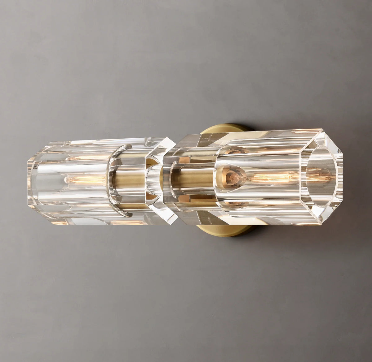 Arcachon Brass Double-Head Wall Sconce