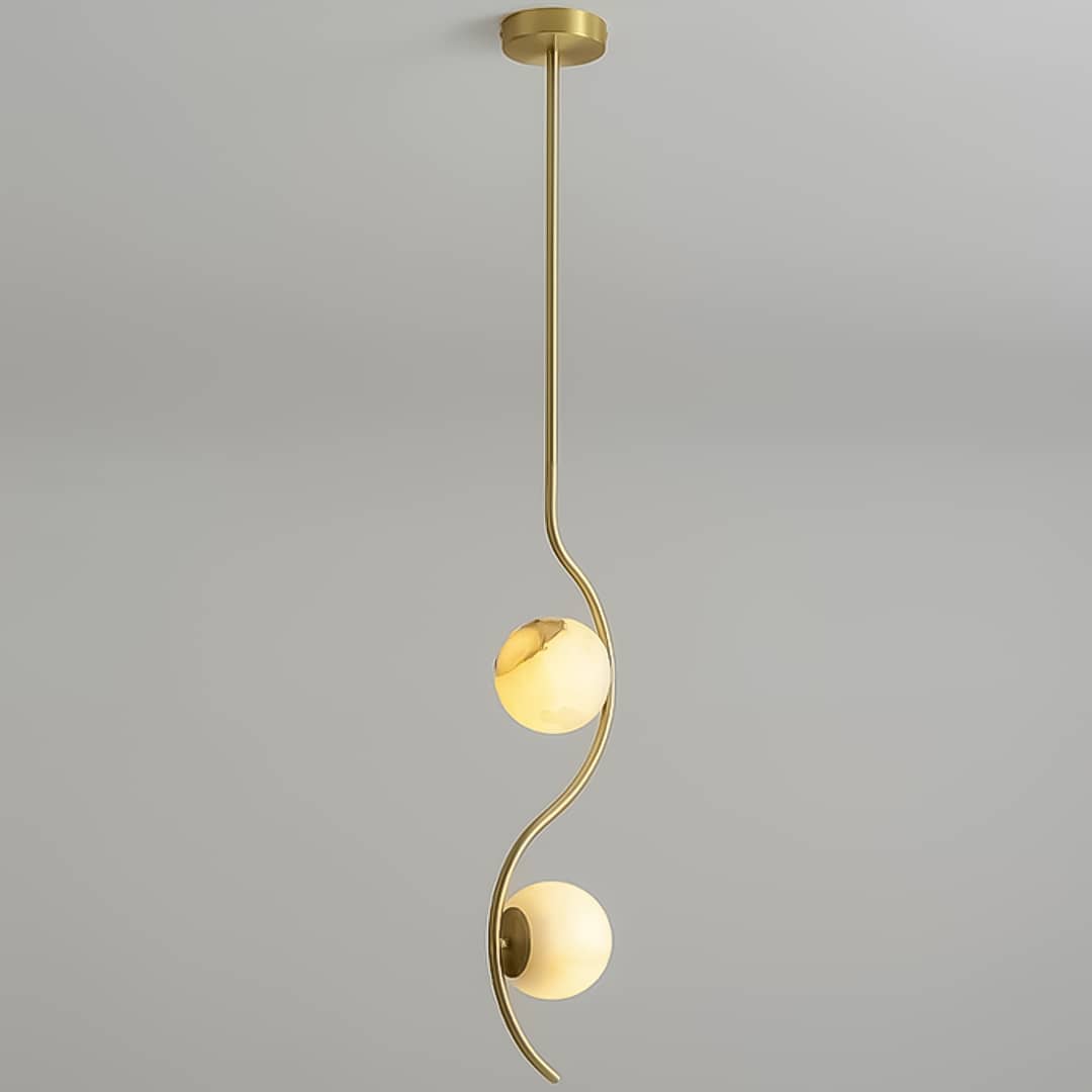 Uva Curved Alabaster Pendant Light