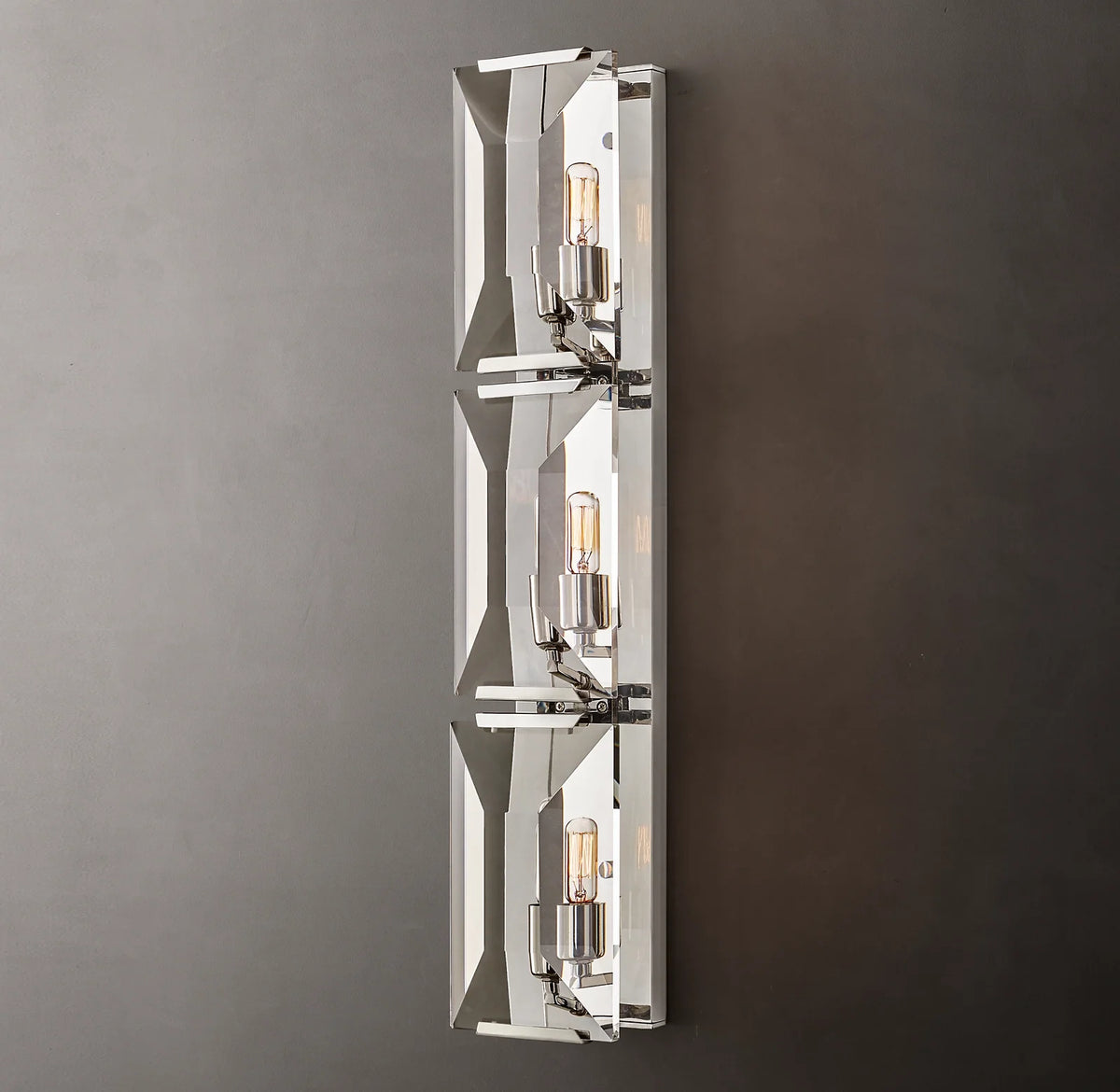 Harlow Crystal Triple Wall Sconce 32"