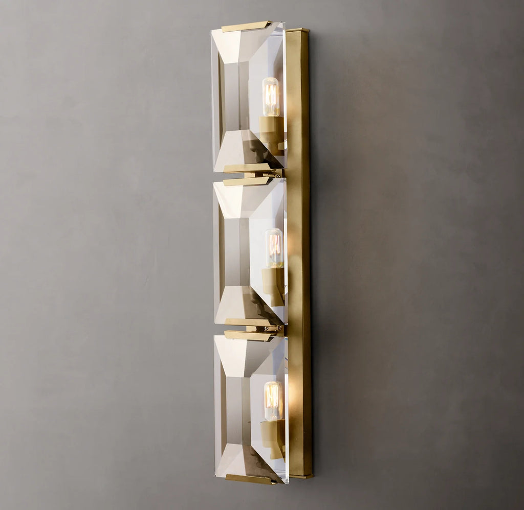 Harlow Crystal Triple Wall Sconce 32"