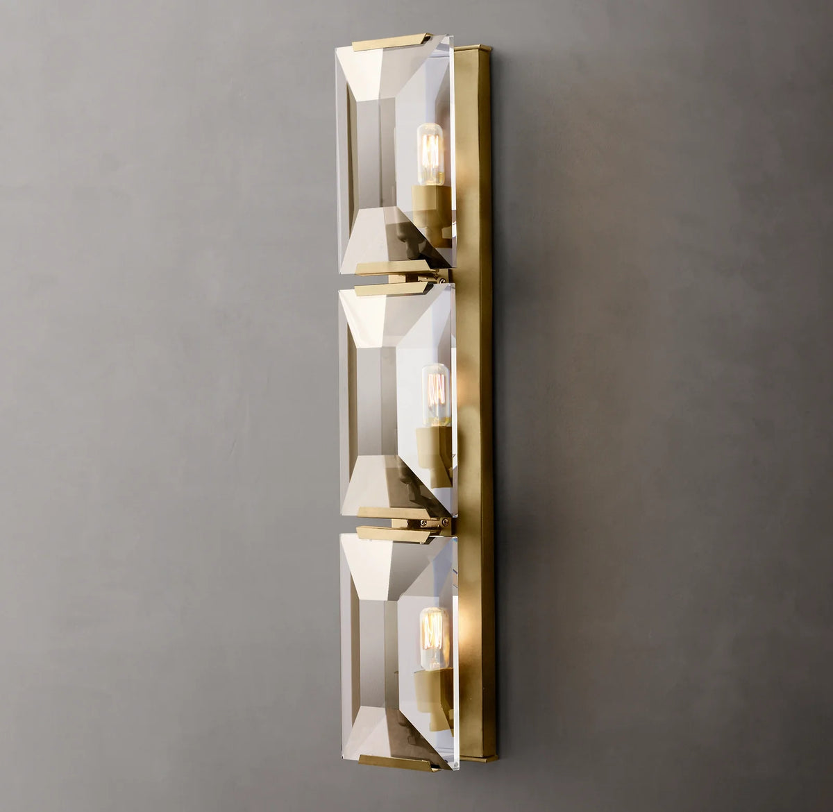 Harlow Crystal Triple Wall Sconce 32"