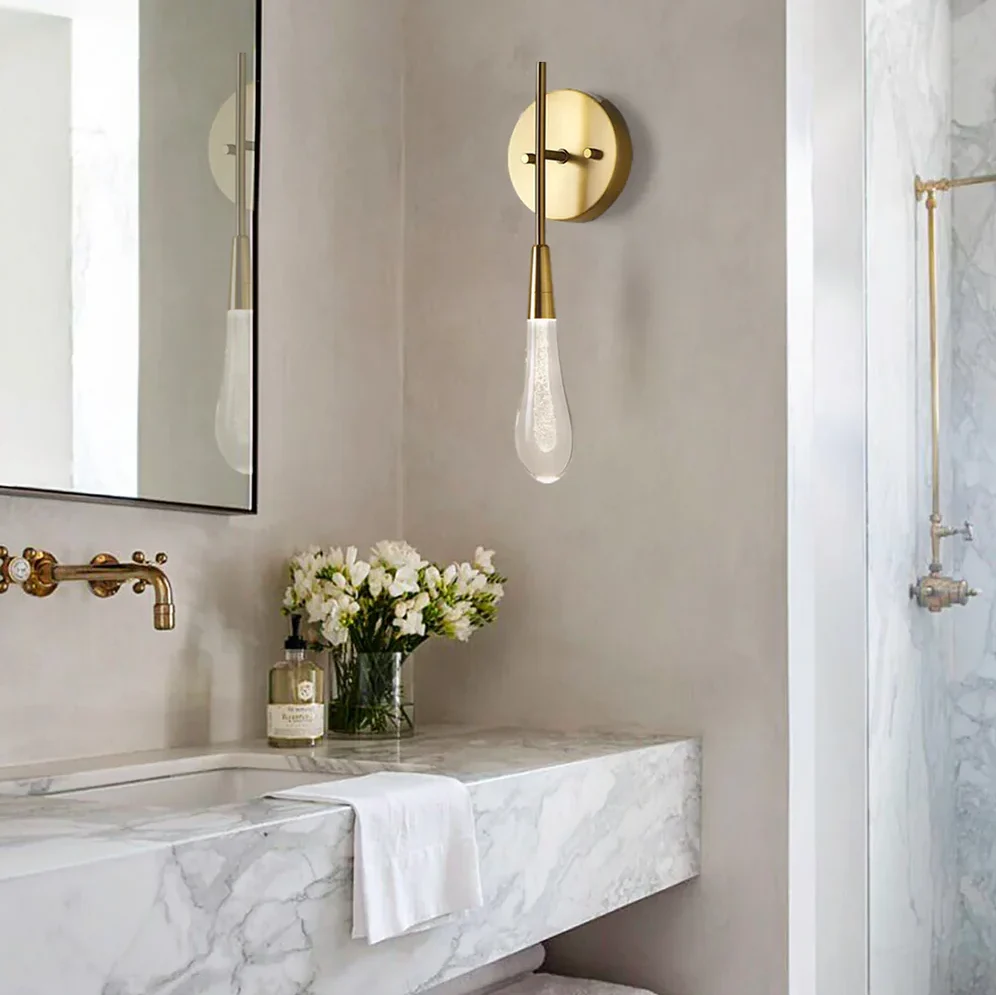 Solitaire Crystal Wall Sconce