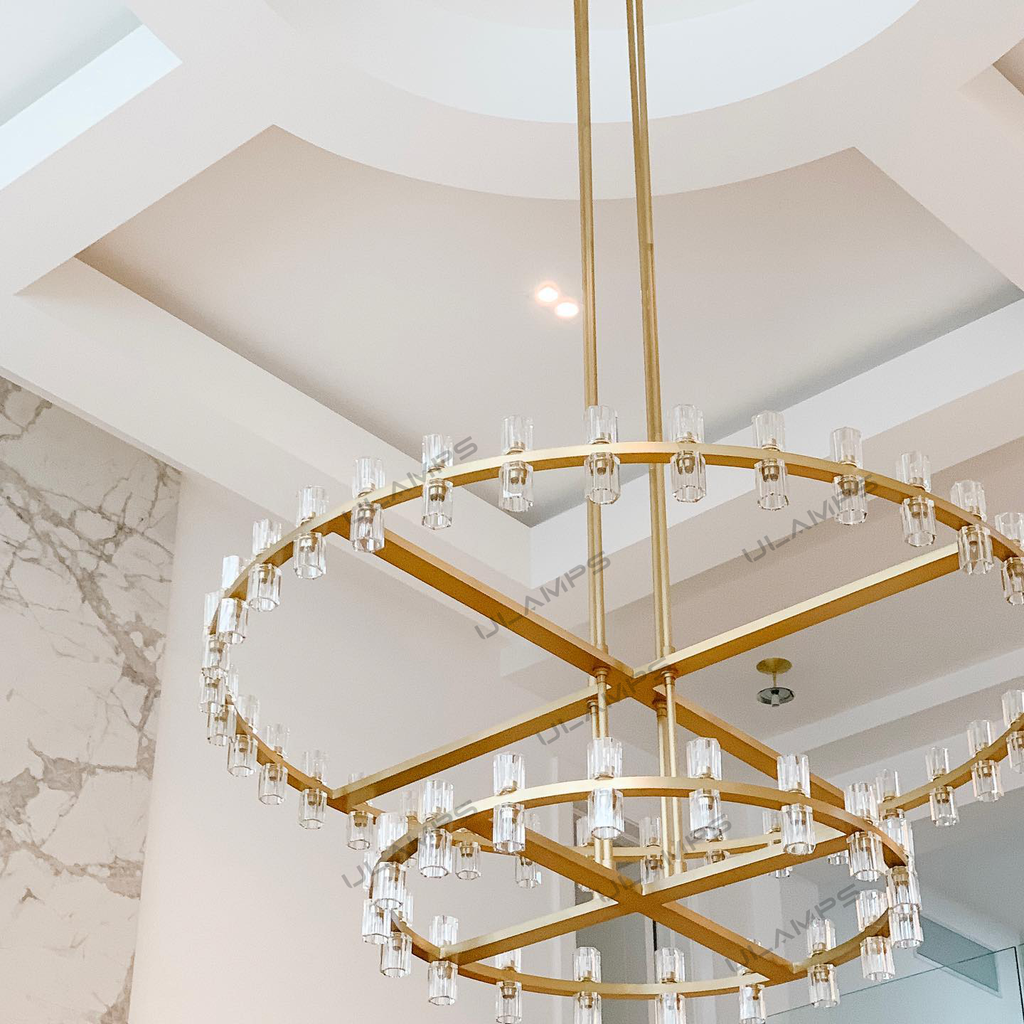 Arcachon LED Two-Tier Crystal Chandelier 60"