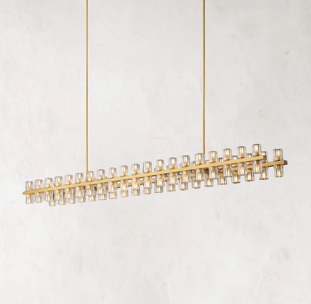 Arcachon LED Linear Crystal Chandelier 72"