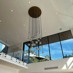 Boule De Cristal Clear Crystal Cluster Chandelier 30"