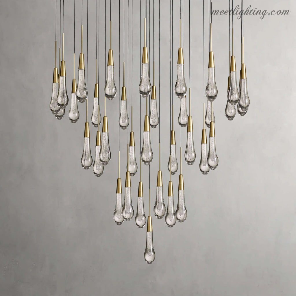 Soltaire Modern Round Crystal Chandelier 36"