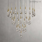 Soltaire Modern Round Crystal Chandelier 36"