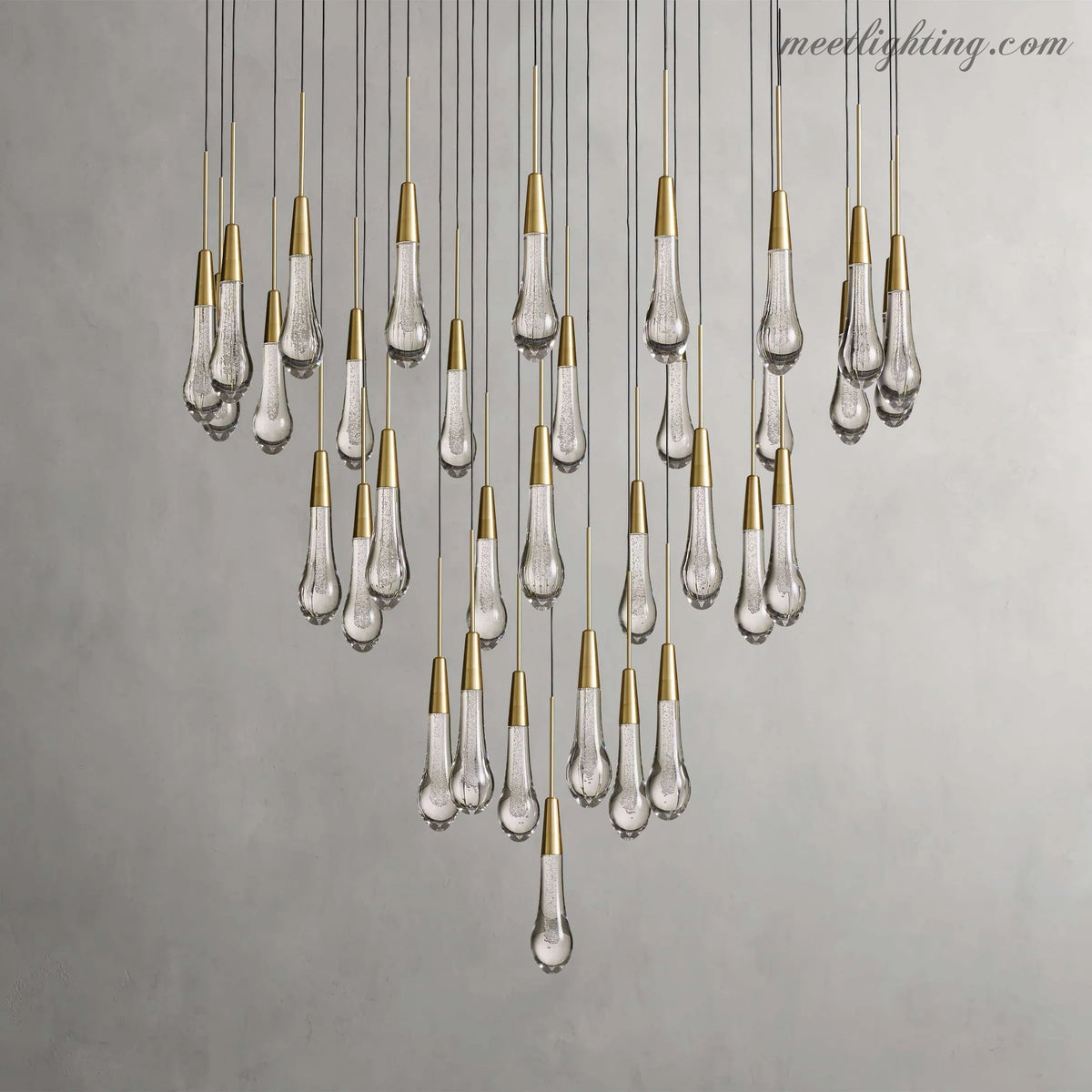 Soltaire Modern Round Crystal Chandelier 36"