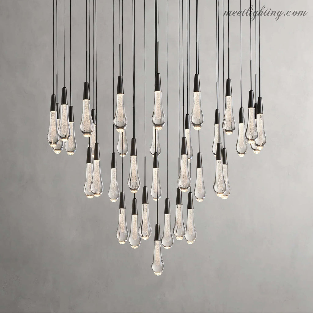 Soltaire Modern Round Crystal Chandelier 36"