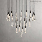 Soltaire Modern Round Crystal Chandelier 36"