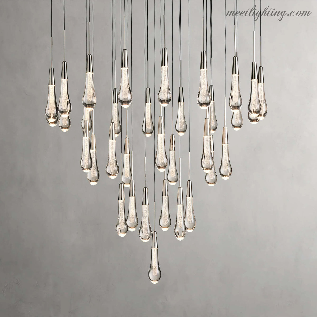 Soltaire Modern Round Crystal Chandelier 36"