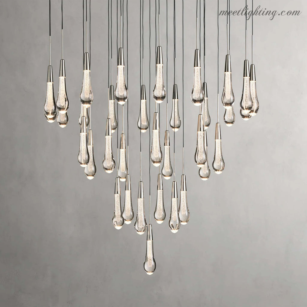 Soltaire Modern Round Crystal Chandelier 36"