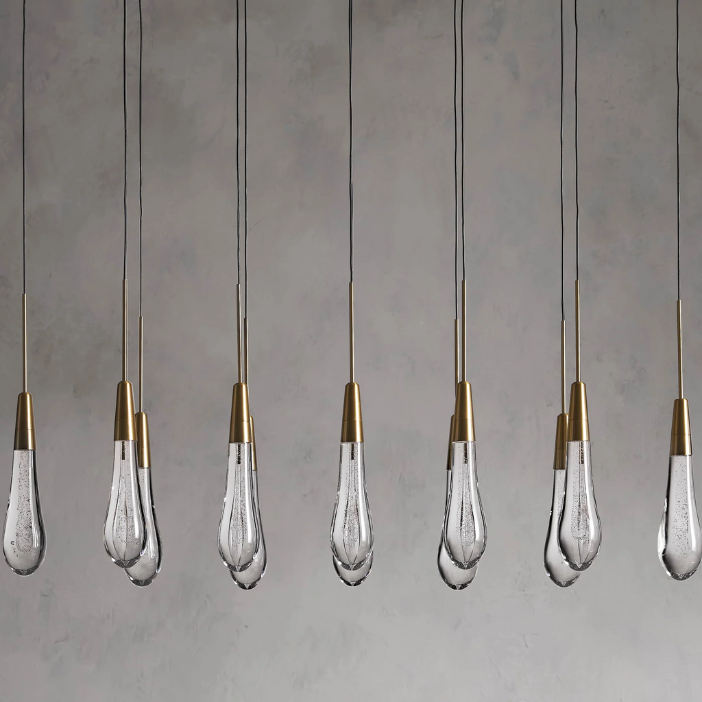 Solitaire Linear Crystal Chandelier 37"/50"/70"/87"/120"