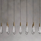 Solitaire Linear Crystal Chandelier 37"/50"/70"/87"/120"