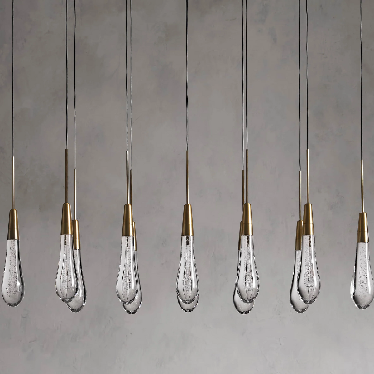 Solitaire Linear Crystal Chandelier 37"/50"/70"/87"/120"