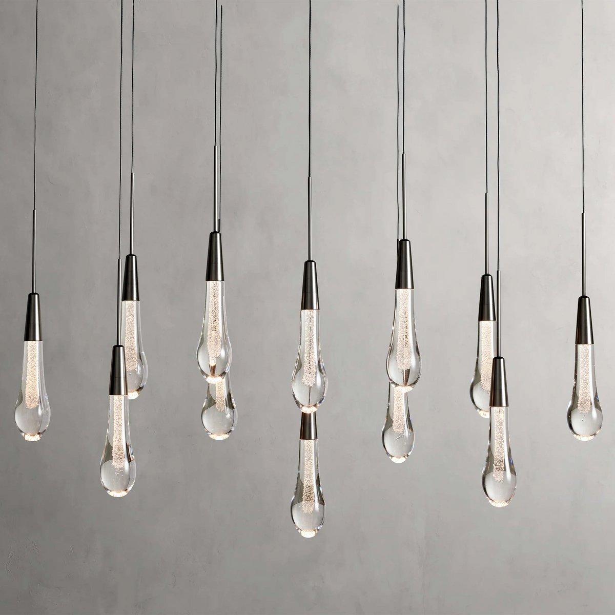 Solitaire Linear Crystal Chandelier 37"/50"/70"/87"/120"