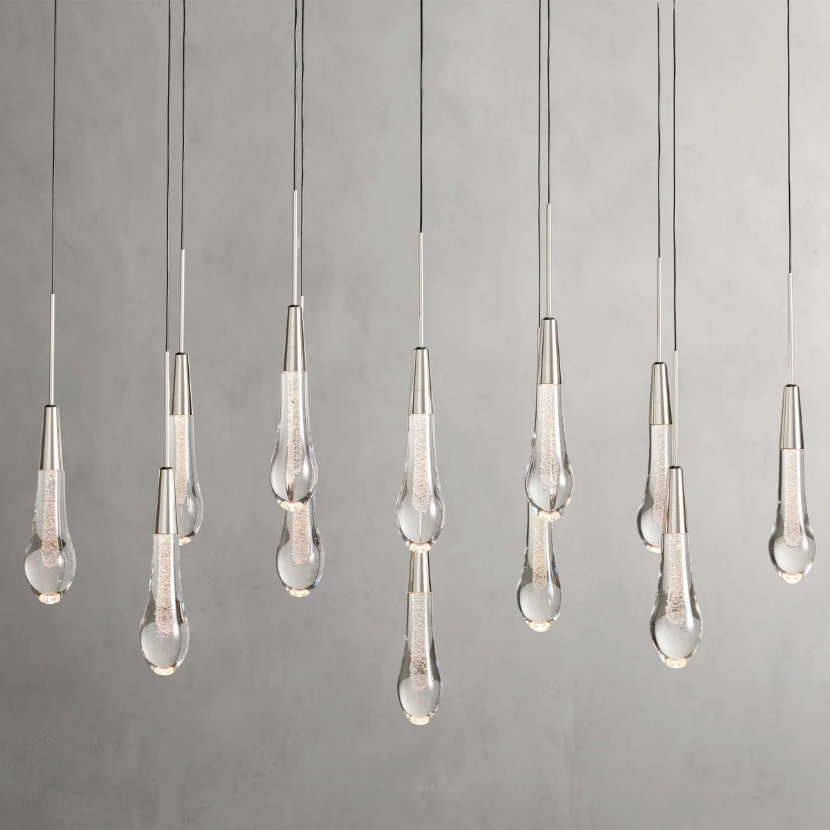 Solitaire Linear Crystal Chandelier 37"/50"/70"/87"/120"