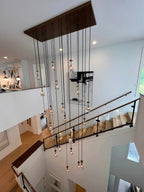 Rain Linear Modern Dining Room Chandelier Light 72"