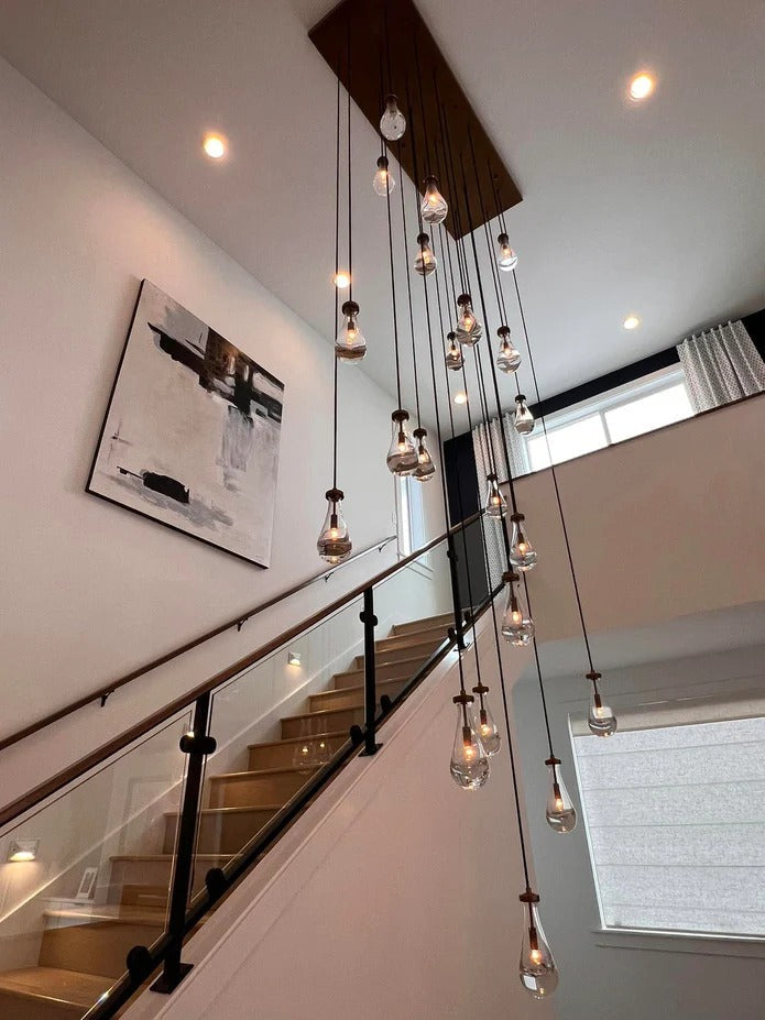 Rain Linear Modern Dining Room Chandelier Light 72"