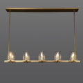 Pauillac Island Linear Chandelier Clear Glass 49"/60"
