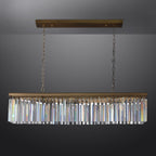 1920s Odeon Crystal Island Single-Tier Linear Chandelier 39"/49"/59"