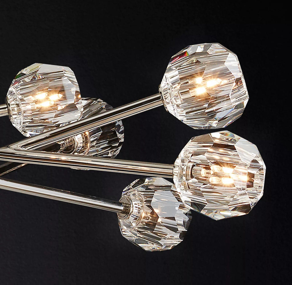 Boule De Cristal Clear/Smoke Round Chandelier 48"