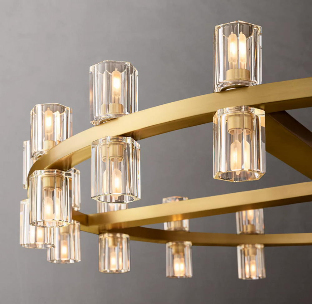 Arcachon Round Crystal Chandelier 36"