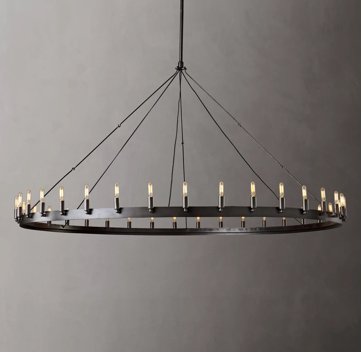 Filament Round Chandelier 73" 36-Light