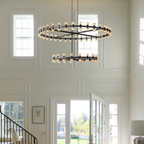 Arcachon LED Two-Tier Crystal Chandelier 60"