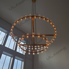Arcachon LED Two-Tier Crystal Chandelier 60"