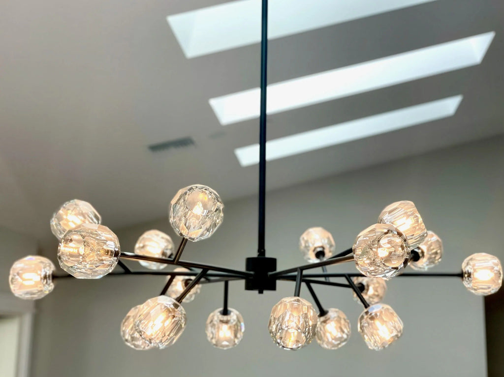 Boule De Cristal Clear/Smoke Round Chandelier 48"
