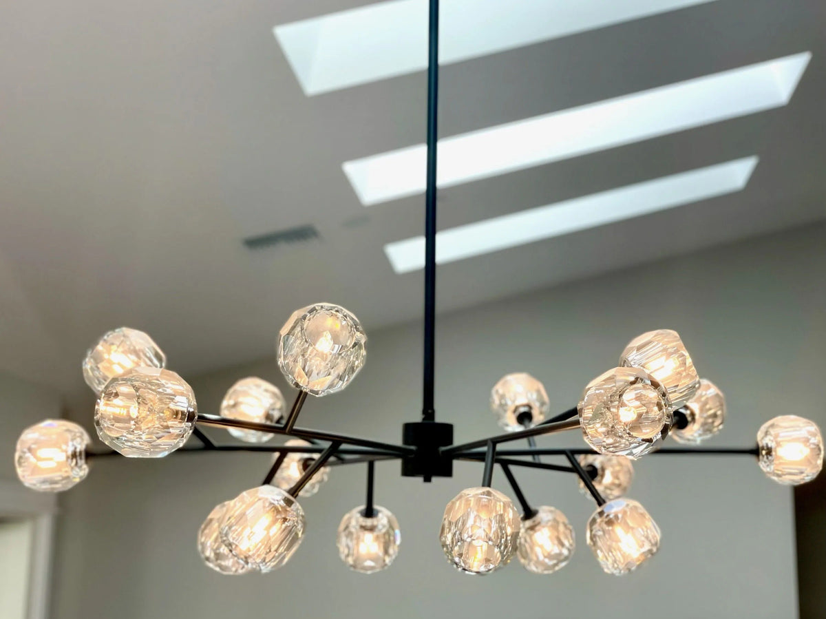 Boule De Cristal Clear/Smoke Round Chandelier 48"