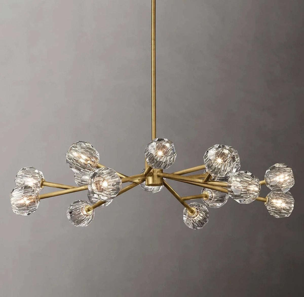 Boule De Cristal Clear/Smoke Round Chandelier 48"