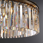1920s Odeon Crystal Round Chandelier 32"/43"