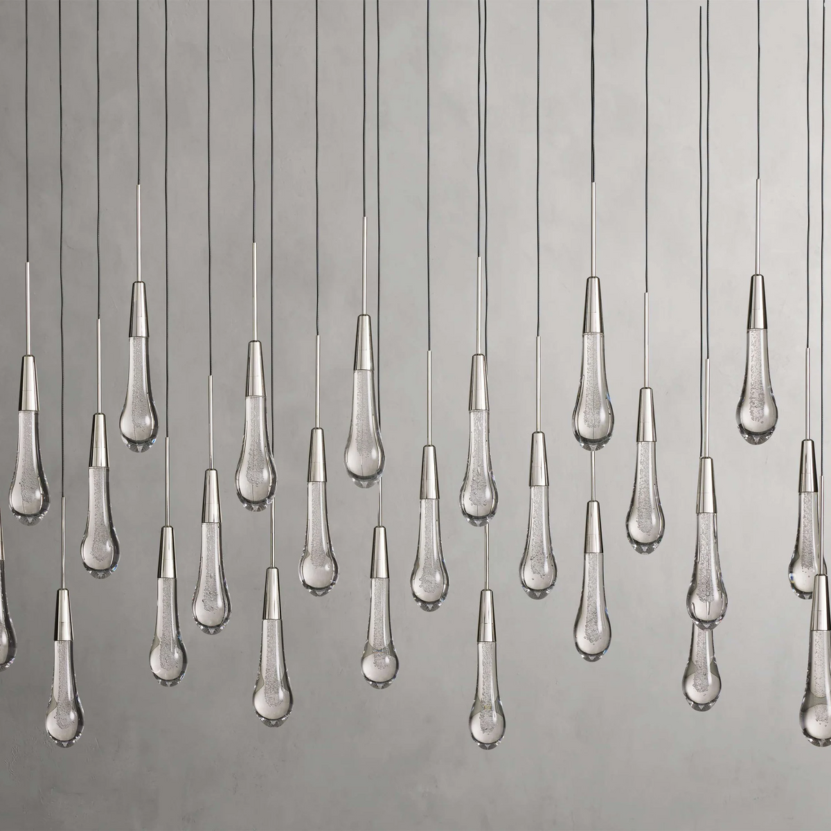 Solitaire Linear Crystal Chandelier 37"/50"/70"/87"/120"