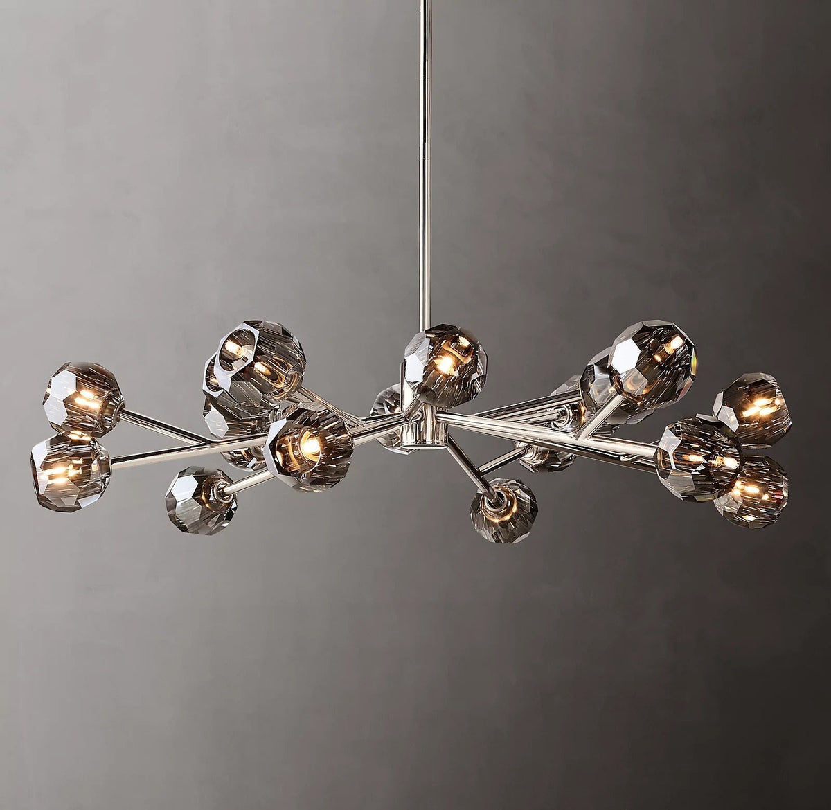 Boule De Cristal Clear/Smoke Round Chandelier 48"
