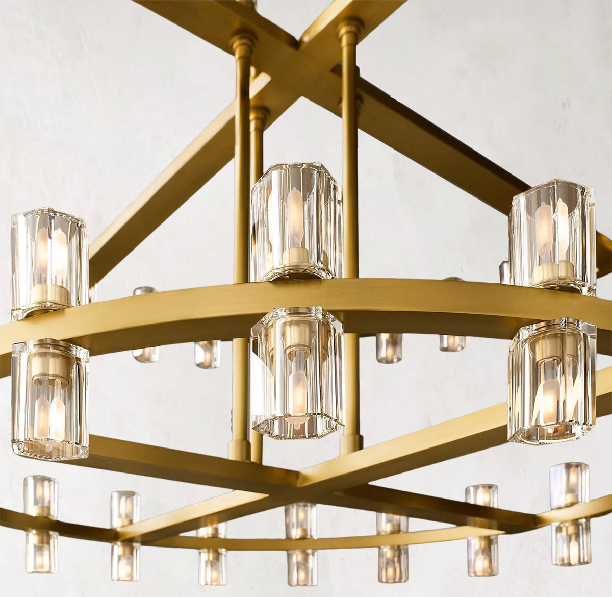 Arcachon LED Two-Tier Crystal Chandelier 60"