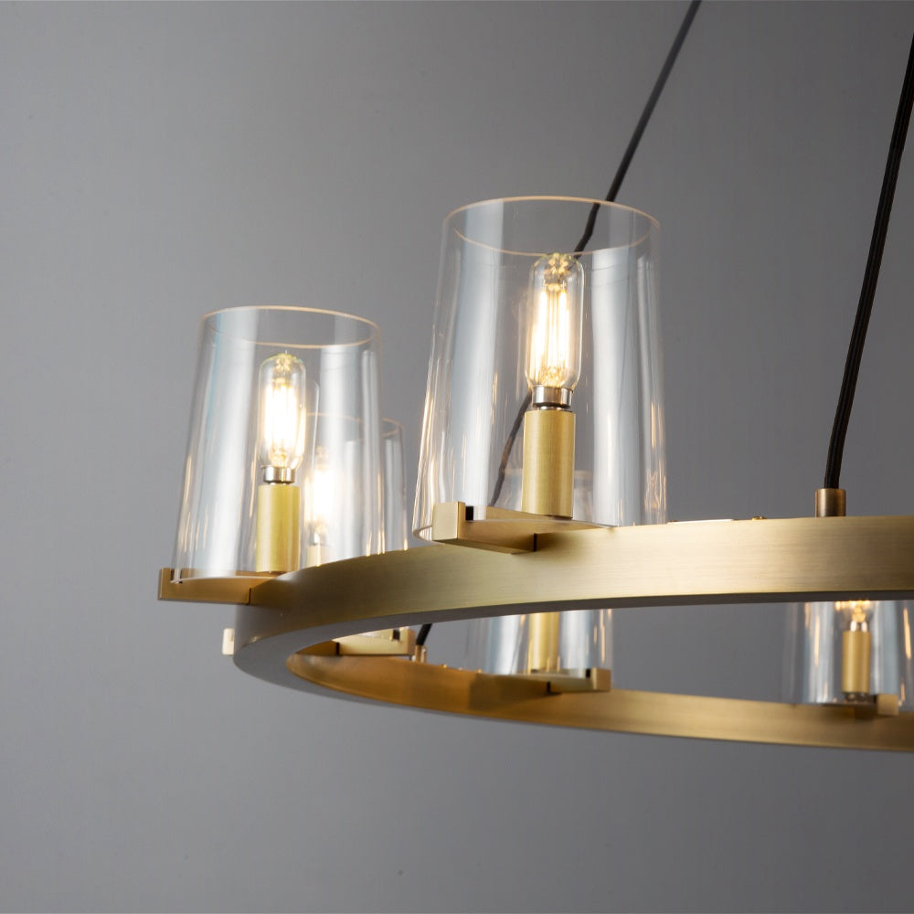 Pauillac Round Glass Chandelier 36"