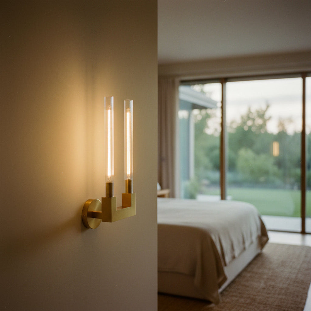 Cannele Double Candlestick Wall Sconce