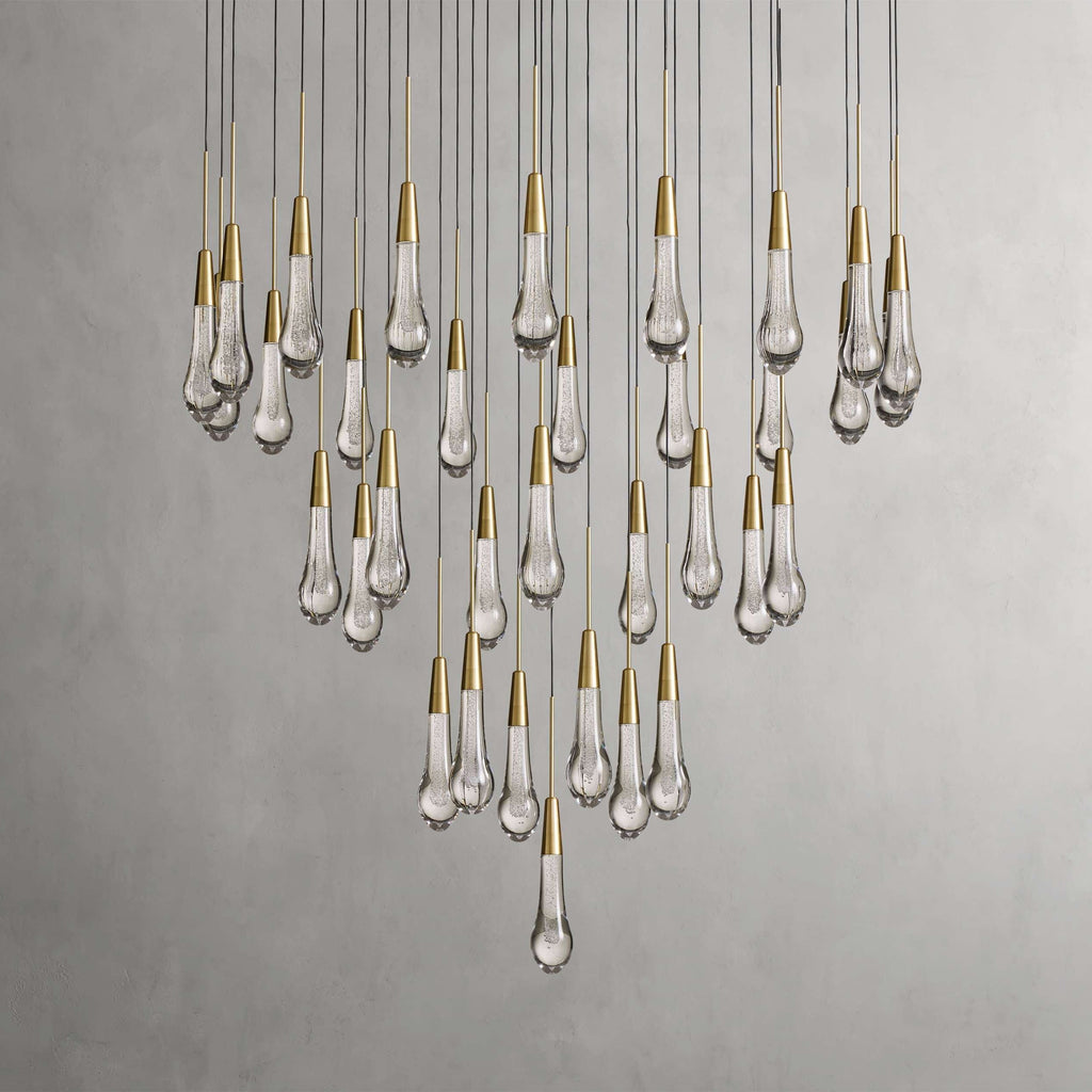 Solitaire Round Crystal Chandelier 17"/24"/36"/58"