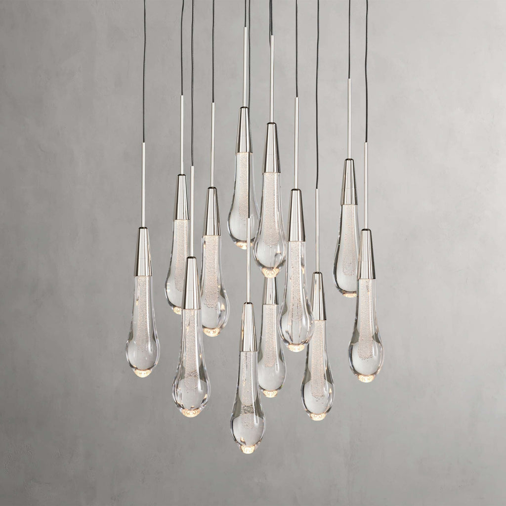 Solitaire Round Crystal Chandelier 17"/24"/36"/58"