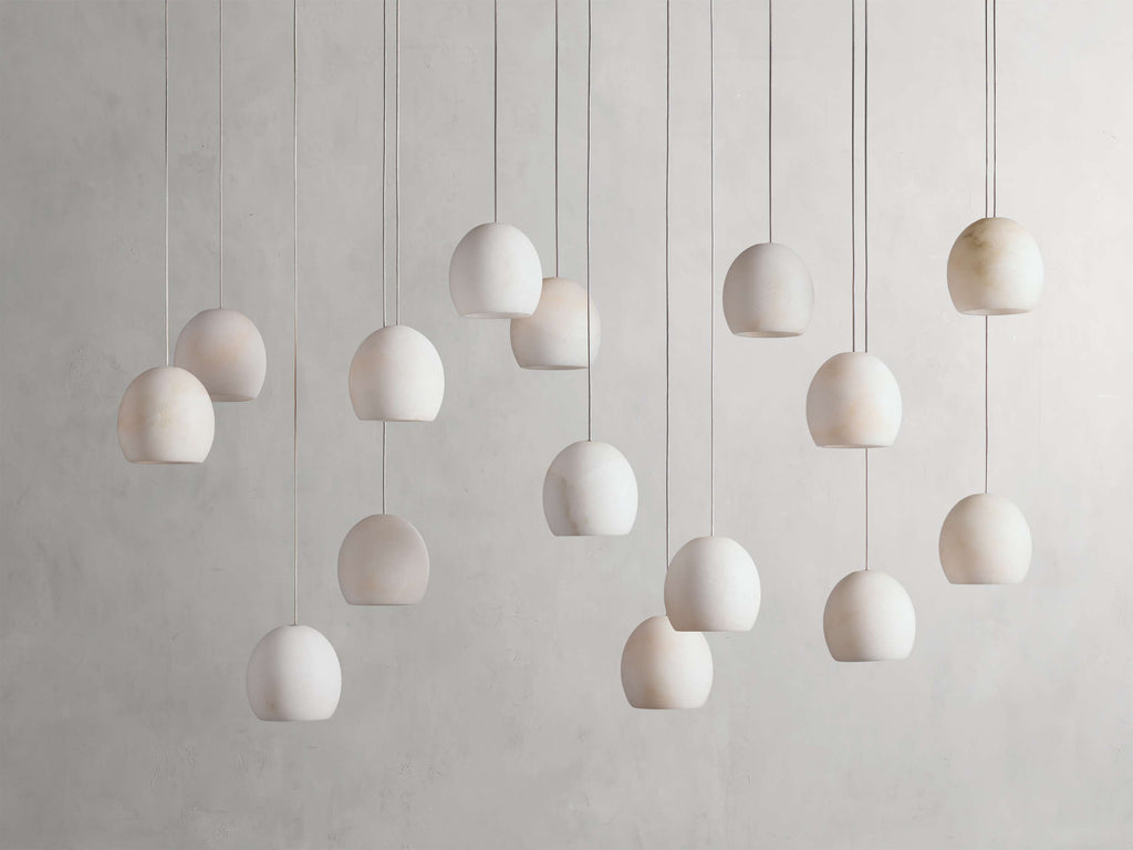 Arica Alabaster Rectangular Chandelier