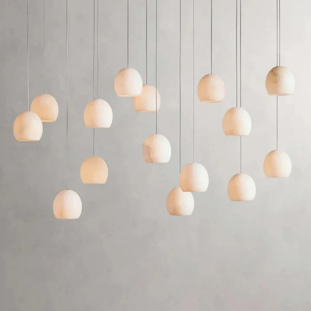 Arica Alabaster Rectangular Chandelier