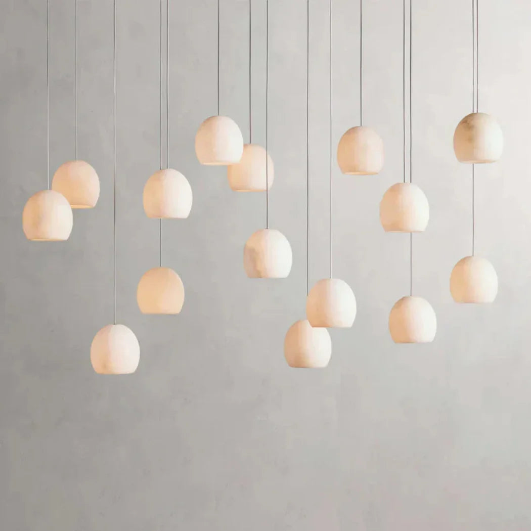 Arica Alabaster Rectangular Chandelier